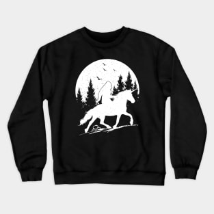 Bigfoot riding a unicorn Crewneck Sweatshirt